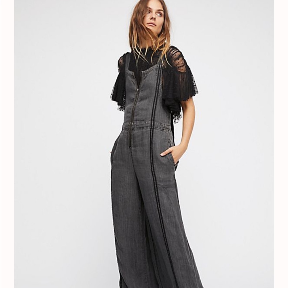 NWT Free People New You Wide Leg Jumpsuit S